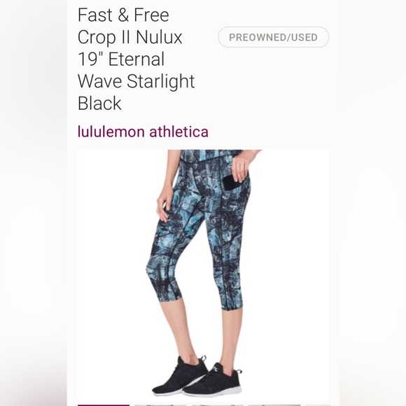 lululemon athletica Pants - Lululemon Athletica Blue and Black Patterned Leggings